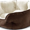 Small Dog Bed for Large Dogs, Cat Beds for Indoor Cats, Pet Bed for Puppy and Kitty, Extra Soft & Machine Washable with Anti-Slip & Water-Resistant Oxford Bottom, Brown, 20 Inches